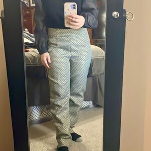 Talbots diamond print pants